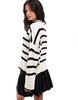 ONLY high neck stripe sweater in white & black