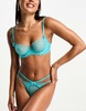 Ann Summers Cadence thong with strapping detail in blue
