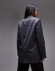 Topshop tonic high break tailored blazer in charcoal - part of a set