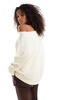 ASOS DESIGN off shoulder oversized sweatshirt in white