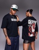 ASOS DESIGN unisex boxy oversized licensed t-shirt with Green Day prints in black