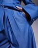 ASOS LUXE chambray wide leg tailored pants in blue - part of a set