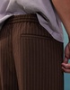 ASOS DESIGN pull on smart wide leg sweatpants in brown pinstripe