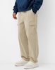 Bershka cargo pants in sand