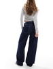 Bershka baggy wide leg jeans in indigo wash