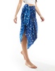 Cotton On sarong with carry bag set in blue tropical floral