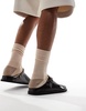 ASOS DESIGN mule clog loafers in brown