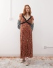 Reclaimed Vintage lace mix maxi dress in deer print