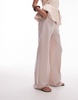 Mango seam front wide leg pants in pale pink - part of a set