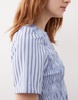 Amy Lynn Eleanor puffball mini dress in blue stripe
