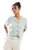 Brave Soul short sleeve cardigan in mint green