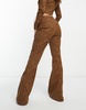 AFRM Millie low rise lace-up flared pants in mocha