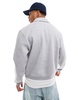 ASOS DESIGN boxy quarter zip rugby sweatshirt in gray