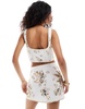 ASOS DESIGN celestial embellished sequin mini skirt in white - part of a set