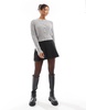 Bershka chunky cardigan in gray