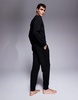 Emporio Armani Bodywear crew neck textured sweatpants in black - part of a set