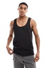 ASOS DESIGN tank top in black with celestial back print