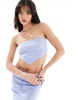 Bershka striped hankerchief top in blue stripe - part of a set
