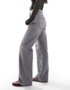 Bershka high waist 90s wide leg jeans in washed gray
