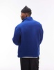 ARKET fleece pile jacket with zip front pocket in bright blue