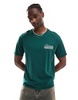 Another Influence antwerp slogan oversized boxy t-shirt in forest green