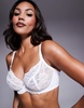 Ann Summers Fuller Bust Sexy Lace non padded plunge bra in white