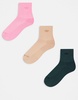 adidas Originals Trefoil 2.0 3-pack quarter socks in multi