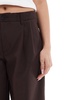 Bershka wide leg tailored pants in brown
