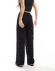 ASOS DESIGN eyelet pants in black - part of a set