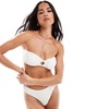 Brave Soul bandeau bikini top in white