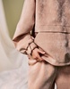 ASOS DESIGN hoodie in sheeny scuba in beige - part of a set