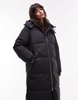 ARKET down puffer midi coat in black