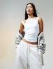 ASOS DESIGN oversized sweatpants with turnback hem detail in oatmeal heather