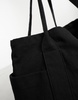 ASOS DESIGN oversized heavyweight canvas tote bag in black