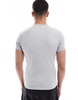 Bershka slim fit ribbed T-shirt in gray