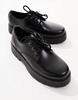 Bershka lace up shoes in black