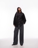 ARKET oversized structured shirt with batwing sleeves in black
