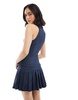 Bershka halterneck tailored mini dress in navy stripe