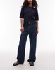 ARKET Coral high waist baggy leg jeans in dark wash blue