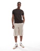 AllSaints Brace brushed cotton T-shirt in dark brown