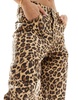 Bershka carpenter pants in leopard print