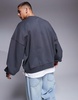 ASOS DESIGN premium heavyweight extreme oversized sweatshirt 400gsm in washed black
