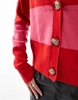 Brave Soul striped cardigan in red & pink