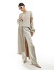 Mango basic T-shirt in light beige