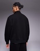ASOS DESIGN oversized zip up jersey track jacket in black - part of a set