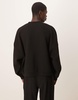 ASOS DESIGN extreme oversize boxy sweatshirt with heavy ribbed texture in black
