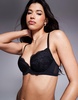 Ann Summers Sexy Lace padded plunge bra in black