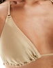 Bershka tie detail triangle bikini top in bronze - part of a set
