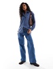 Brave Soul long sleeve corduroy overshirt in gray
