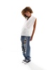 ASOS DESIGN relaxed sleeveless sheer shirt in white